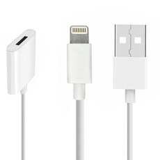 UniSync USB轉lightning母Apple Pencil二合一延長充電線 1.5M, 白色, 1條