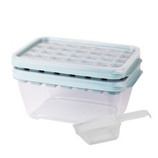 나누담 아이스 트레이 35구 2p + 얼음보관통 + 스쿱 세트, 민트, 1개