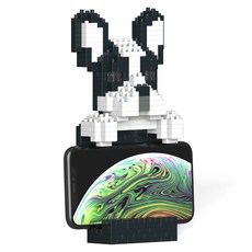 法國鬥牛犬手機支架積木 S, 混合色