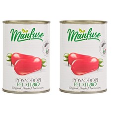 Manfuso 全番茄顆粒醬罐頭, 2個, 400g