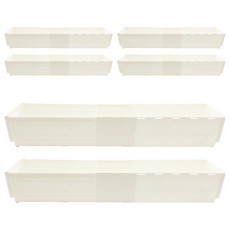 FAmILyLIFE 生活 伸縮自如可疊加折疊收納盒 3.2~6L 350g, 白色, 6個