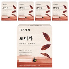 티젠 보이차, 700mg, 40개입, 5개