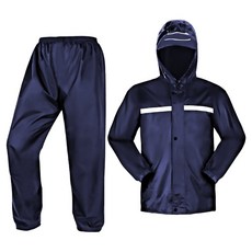 小麥購物 兩件式雨衣 C326, XXL, 藏青色