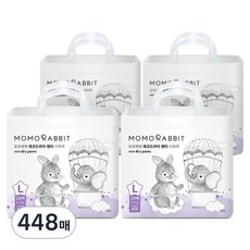 모모래빗 에코드라이 팬티형 기저귀 남여공용, 대형(L), 448매