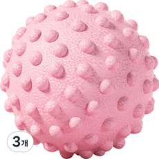 ACDI 스트레칭 돌기 싱글 마사지볼, 핑크, 3개