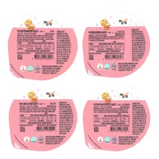 Jjangjuk 常溫保存嬰幼兒副食品 4種組, 嬰兒飯組合B(13~14個月起適用) 鮭魚海藻拌飯口味+咖哩蒸蛋飯口味+扁豆豬肉飯口味+牛肉番茄燉飯口味, 640g, 1組