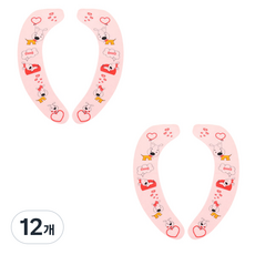 블럭마트 욕실 변기시트, 핑크강아지, 12개