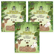 SIR CAT 貓爵士 松木貓砂 雙層貓砂盆專用 100%天然松木 低塵 超強吸收, 4.8kg, 3包