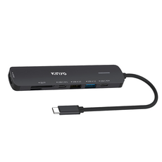 Kinyo 七合一多功能擴充座 線長15cm 50.2g, 黑色, 1個