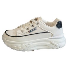 따봉오빠 여성용 레더 키높이 쿠션 통굽 스니커즈 5cm YY4801