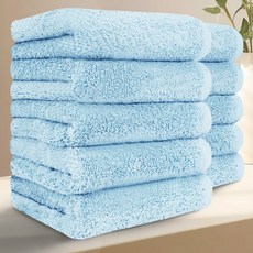 Terrique 高級飯店毛巾 200g 40支精梳棉, 10個, 天藍色