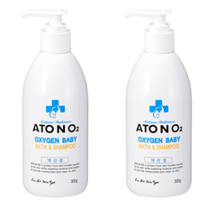 ATO N O2 愛多氧 弱酸性2合1洗髮沐浴乳, 300g, 2瓶