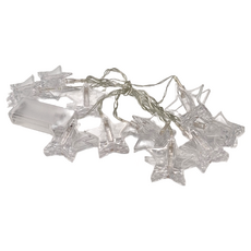 StyleG 時代家居 繁星閃爍星型夾燈串 10頭, 黃色, 1組