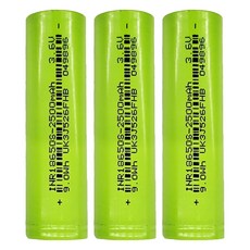 RONEVER 18650鋰電池 2500mAh 18 x 65mm 41g PB002, 3個, 1入