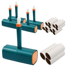 JF COMPANY 方形收納盒除塵滾筒 綠色主體 + 3入補充包組合, 5套