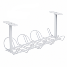 延長線電線多功能收納架 桌下集線收納, 白色, 1個