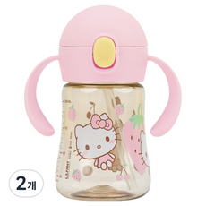릴팡 더보틀 우리아이 첫 PPSU 양손 빨대 컵, 헬로키티, 2개, 200ml