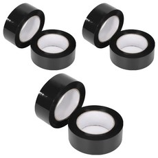 아뜰라임 다양한 박스 포장 색상 컬러 테이프 4.5cm, 블랙, 6개