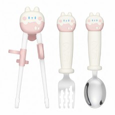 JAR嚴選 可愛卡通學習筷 - 萌萌粉 輔助筷, 1雙