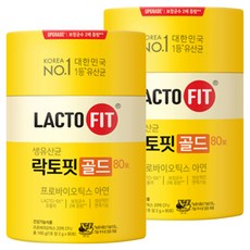 락토핏 정품 골드 80포, 160g, 2개
