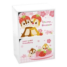 收納王妃 迪士尼櫻花系列 木門雙層櫃, 櫻花奇奇蒂蒂