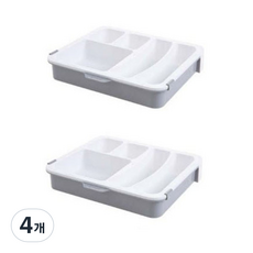 옷장 서랍 정리 2단 수납함, 4개, 화이트