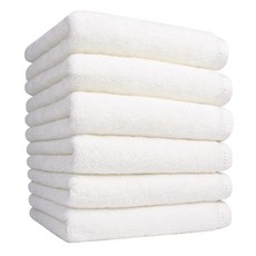 Songwol 松月 素色竹炭毛巾 200g, 米白色, 6條