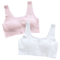 주니데이 심리스 레빗 학생 브라 1단계 2종 세트