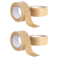 AtelRhyme Kraft 可手撕紙質包裝封箱膠帶 44mm x 50m, 單一顏色, 4個