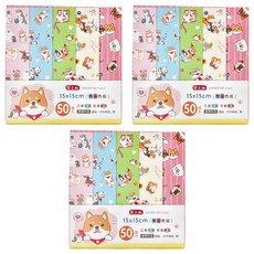 Sunny 三瑩文具 柴之助 雙面色紙套裝 15x15cm, 50張, 1組