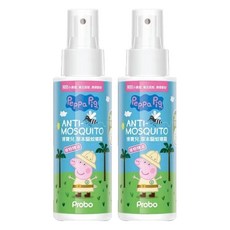 Probo 博寶兒 草本驅蚊噴霧 佩佩豬, 含植物精油, 無DEET, 100ml, 2瓶