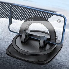 Mayton 360度旋轉汽車儀表板手機支架, 黑色, 1個