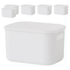 Room&Home Any Pantry 收納箱 白色 2個 S(180×260×160mm), 6個