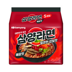 삼양라면 매운맛 120g, 5개