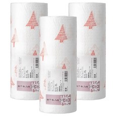 SHIMOYAMA 可水洗重複用吸水吸油 擦碗 擦臉萬用紙巾 印花款 北歐小樹, 3捲, 55入