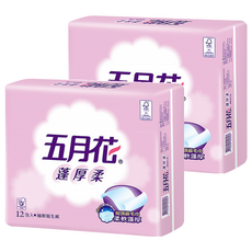 五月花 蓬厚柔頂級抽取衛生紙 100張, 12包, 2袋