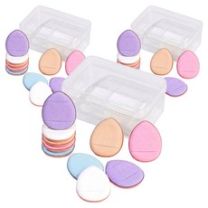 홈즈픽 메이크업 스펀지 미니 핑거 퍼프, 30개, 혼합