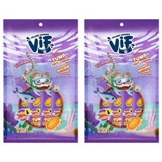 ViF M1 綿綿絲滑肉泥, 2個, 75g, 鮪魚 + 鮑魚