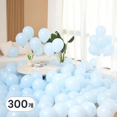 피앤비유니티 마카롱 라운드 풍선 25cm, 11 블루, 300개