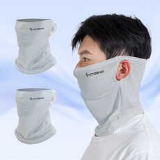 ACTIZENO 防紫外線運動涼感掛耳式口罩, 淺灰色