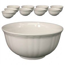 TATUNG 大同磁器 湯碗 7吋 17.9 x 17.9 x 9cm, 白色, 10個