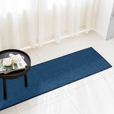 스칸디앤홈 먼지없는 플레인 사이잘룩 욕실발매트 주방매트 미니러그, 블루그린