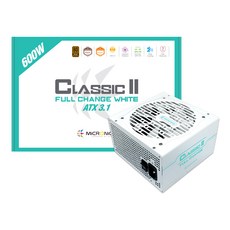 MiCRONiCS Classic II 全新改版 600W 80PLUS銅牌 ATX3.1 白色, HP1-N600ST-E12S