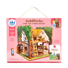 Storytime TOYS 玩具屋組件，附故事書，外殼收納盒, 金髮女孩和三隻熊, 1盒