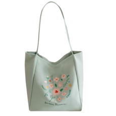 E.City 大容量圖騰花朵帆布提袋 120g