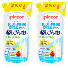pigeon 貝親 奶瓶蔬果清潔劑 補充包, 700ml, 2包
