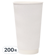 대경 웨이브 컵 화이트 590ml, 2개, 100개입