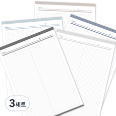 PANDAMONG 都市網格筆記本 B5 5種, A, 3套