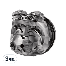 벨르아망 짱구못말려 초코비 공룡짱구 차량용방향제 크롬블랙, 3세트, 플라윗