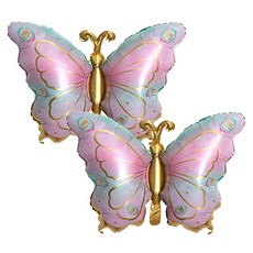 타이탄 프리미엄 파티 풍선, 파스텔 나비, 2개